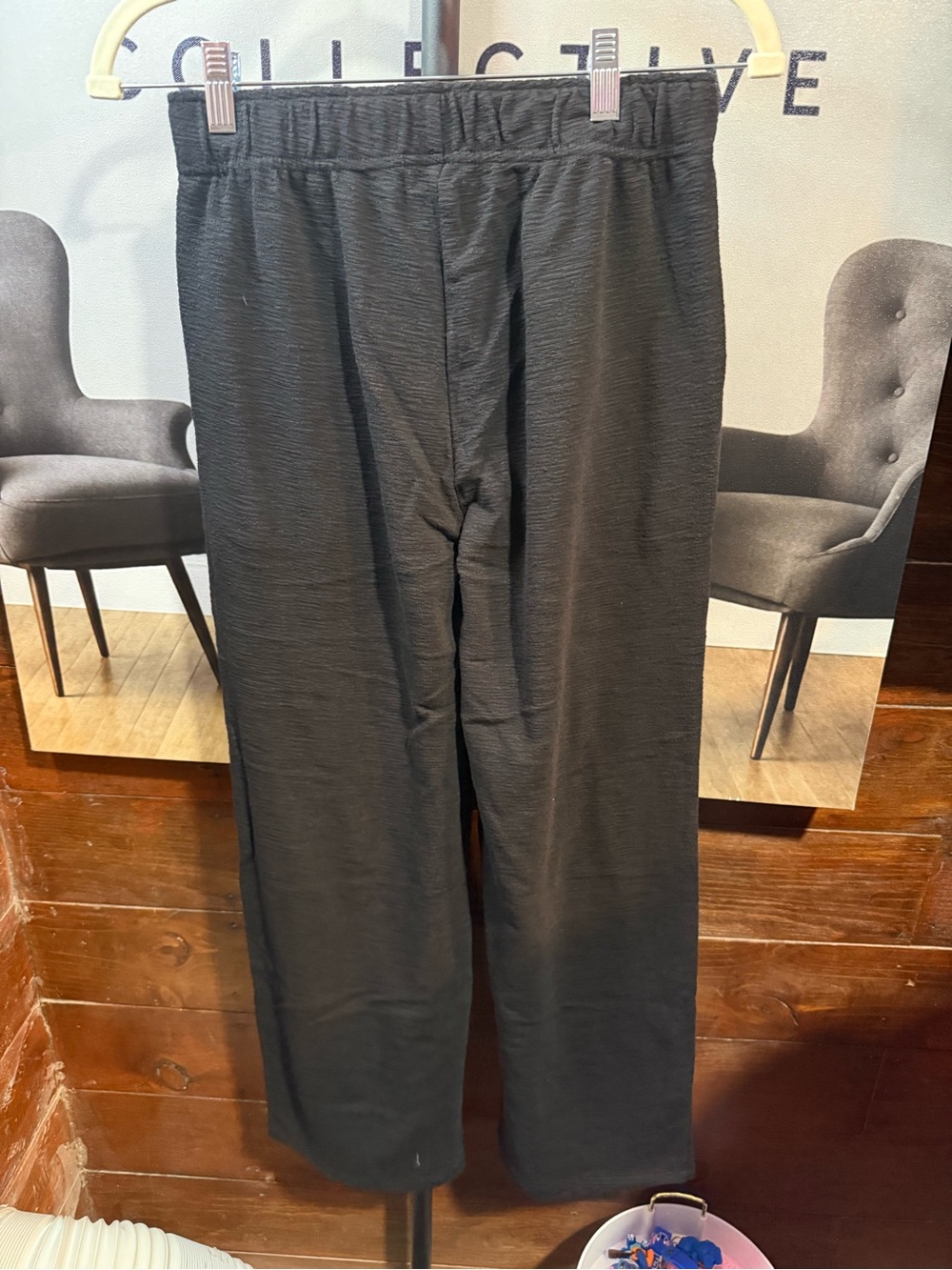 Zenana Outfitters Black Two-Piece Knit Top and Wide Leg Pants Set - Picture 5 of 5